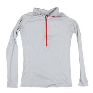 Under Armour Women's Gray Silver Tech 1/2 Zip Twist Long Sleeve Shirt Loose‎ XS